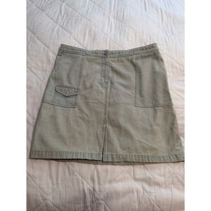 Lauren Ralph Lauren Denim Mini Skirt Light Wash Blue Cotton Utility Size 16